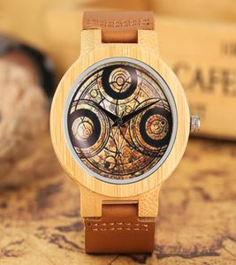 Wristwatches Casual Wooden Watch Dr Who Ancient Magic Circle Dial Simple Men Women Sport Bamboo Wristwatch TV Fans Clock Relogio 3825193