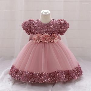 Girl Dresses Summer Baby Clothes for Girls Toddler Kids Wedding Princess Abito per 1 ° compleanno Abito Flower Bridesmaid Party