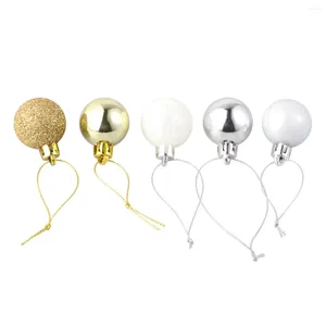 Estatuetas decorativas 49pcs de natal pendurar ornamento de Natal Bolas de árvores BauBles esferas Decoração de festas (branco e dourado