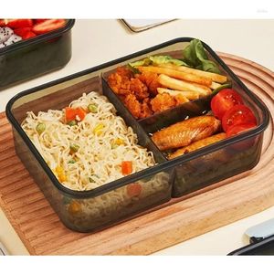 Dinnerware Large Capacity Plastic Microwave Lunch Box With Tableware Office Student Portable Suit