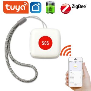 버튼 Tuya Zigbee SOS SOS 센서 센서 알람 노인 알람 방수 응급 응급 상황 경보 스위치 작업 Tuya Zigbee Hub SmartLife App