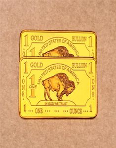 Diğer Sanatlar ve El Sanatları 1oz 24K Altın Kaplama Amerika Birleşik Devletleri Buffalo Gold Bar Bullenci Parma Koleksiyonu4833955