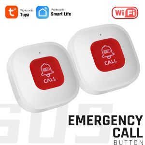 Moduler Tuya WiFi Smart SOS Call Button Wireless Caregiver Pager Telefonvarning Sändarens nödsamtal Knapp för barn äldre patient