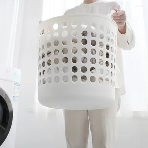 Laundry Bags 1pc Hollow Out Hanging Wall Foldable Storage Basket Household Plastic Dirty Clothes For Bathroom And Home