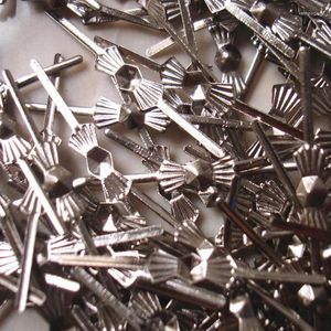 Kronleuchterkristall verkauft 1000 Pcs/ Los L44mm Chrom Schmetterling Schnalle/ Tie Bowit Oktagon Perlen Stecker Kupferform Metallhaken