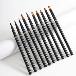 2024 Nail Line Brushes Beginner Set Acrylic UV Nail Brush Gel Polish Brush Two Way Dot Pen Art Design Painting Tools for nail line brushes