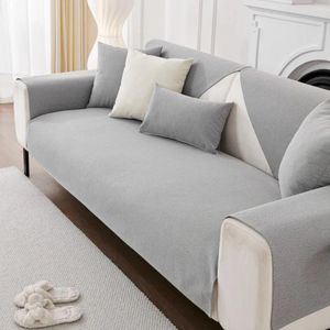 Chair Covers Solid Color Sofa For Living Room Anti-Slip Dustproof Universal Four Season Sofas Waterproof Cushion
