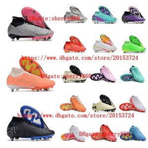 Футбольные туфли Мужские Zoomes Mercuriales Superflyes IXES Elitees SG Клицы Футбольные ботинки тверды