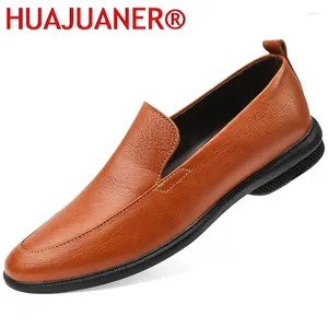 Casual Shoes Men Luxury Dress Genuine Leather Loafers Mens Italy Formal Male Flats High Quality Slip On Driving Moccasins