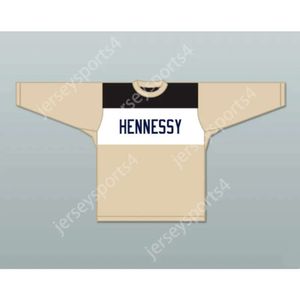 Gdsir Custom Queensbridge 95 Hennessy Beige Hockey Jersey Новый Top ED S-M-L-XL-XXL-3XL-4XL-5XL-6XL