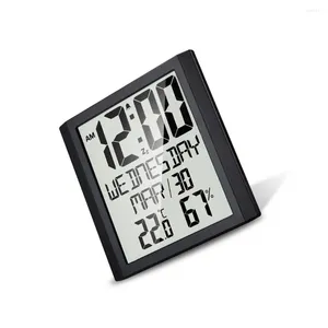 Wall Clocks Large Digital Display Clock Mounted Tabletop Temperature Alarm Date Supply Home Bedroom Dormitory Office