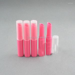 Storage Bottles Brand Oblique Edge Lipstick Tube Carnation/Beige/Rose Red Cosmetic Bottle Multi Color Beauty Tool For Women 100pcs/lot