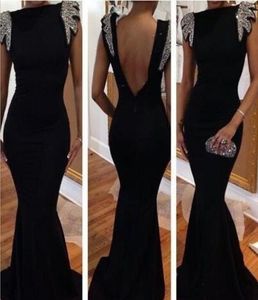 69 abiti da ballo economici in stock nero Vestidos de Mermaid Lunghezza da sera senza schienale Abiti da sera sexy Nuovo ballo DR7608707