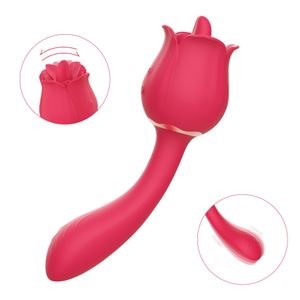 Vibrator sex leksak vibratorer klitiserar slickande tunga rose vibrator g spot massager rosen sexstimulator för kvinnor tung slickande klitoris stimulator med 9 lägen röda