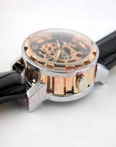 فائز جديد بالعلامة التجارية الشهيرة أزياء فاخرة غير رسمية من الفولاذ المقاوم للصدأ مشاهدة ميكانيكية ساعة هيكل عظمي للرجال اللباس wristwatch6621764