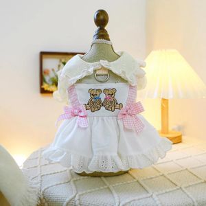 Odzież dla psów 1PC Pet Clothing Cat Spring and Autumn Bear Pasek Księżniczka Spódnica Przyczepność Przyczepność odpowiednia dla małych średnich psów