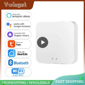 Lås Tuya Zigbee Multimode Gateway Hub Smart Home WiFi Bridge Bluetooth Mesh Smart Life Remote Control fungerar med Alexa Google Alice