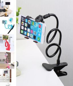 2018 Nowy Universal Long Arm Lazy telefon komórkowy Gotineck Uchwyt klipu Elastyczne stojak na łóżko Bracket 360 Rotacja dla iPhone2141564