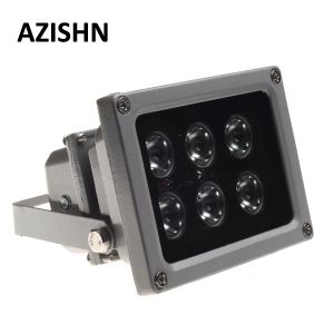 KITS AZISHN CCTV LEDS IR Illuminator Lâmpada infravermelha 6pcs LED LED IR Outdoor impermeável Visão noturna CCTV Luz para câmera CCTV