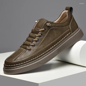 Sapatos casuais Marca feita à mão Brindável Men's Oxford Top Quality Dress Sneakers Sneakers Moda Menina de couro Trabalho de conforto