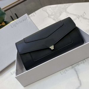 Nowy projektant na zawsze duży portfel Kobiety długi portfel metalowy wąż metalowa marka bifold portfel luksusowa klasyczna torebka żeńska 240404