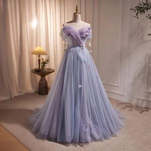 Party Dresses 18295#IENA Purple A-line Evening Dress With Butterfly Tassel Sweetheart Tulle Prom Birthday Guadration Pography Gown