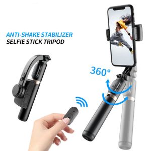 Monopods Elde Gimbal Akıllı Telefon BluetoothCompatable Handheld Stabilizer Smartphone telefonu için tripod selfie çubuğu katlanır Gimbal