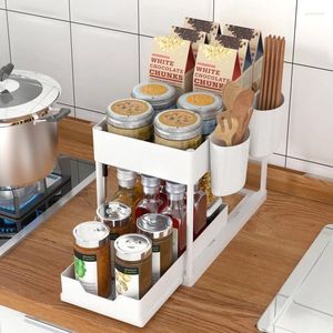 Kitchen Storage Countertop Pullout Organizer Under Sink Shelf Tiered Bathroom Rack Household Shelves