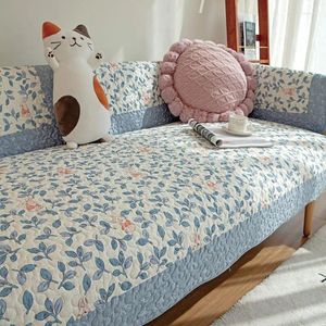 Chair Covers Floral Pattern Four Season Use Sofa Towel Cotton Fabric Art Handmade Edging Cushion Decorate El Furniture Cover