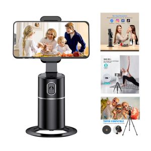 Monopods Auto Tracking Phone Holder 360 ° Rotation Motion Tracking Mount Selfie Tracking Stativ för Vlogging, Streaming Gimbal Stabilizer