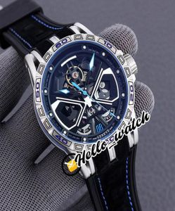 New Excalibur Spider RDDBEX0749 Tourbillon Automatic Mens Watch Skeleton Dial Titanium Steel Case Rubber Strap Sport Watches Hello5314290