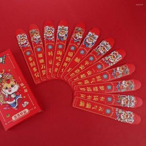 Gift Wrap Dragon Patterns Surprise Blind Boxes Pockets Good Luck Year Draw Lots Red Envelope Blessing 2024