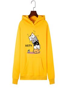 Singrain Women Kawaii Cat Hoodies Tamanho PS Autumn Animal Hooded Sorto de madeira quente Fashion Artigo Inverno CARACTON HODDIES T1911183378324