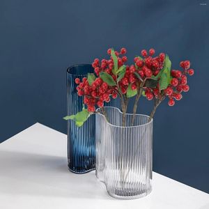 Decorative Flowers 5 Pcs Artificial Berries Berry Christmas Party Supplies Decor Decoration Red Faux Plant Stem Household Stems