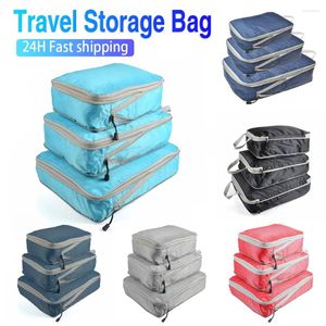 収納バッグ旅行荷物オーガナイザーポータブルスーツケースバッグ圧縮性パックポーチ防水ナイロンハンドバッグ