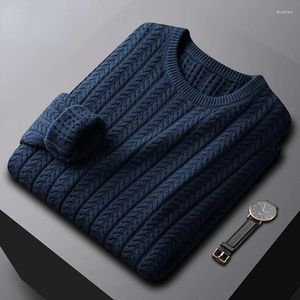 Męskie swetry na dzianiny kabel SWEATER MĘŻCZYZNIE Zimowe wierzchołki Casual Caily Crewneck Chunky Cardigan Pullover Swiaer Knitted D205