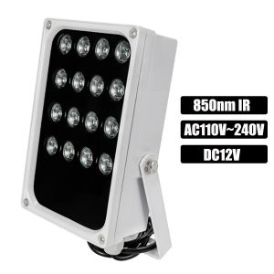 Tillbehör IR Illuminator Light 850nm 16 Array LEDS Infraröd vattentät nattvision Automatisk avkänning CCTV Fill Light för säkerhetskamera