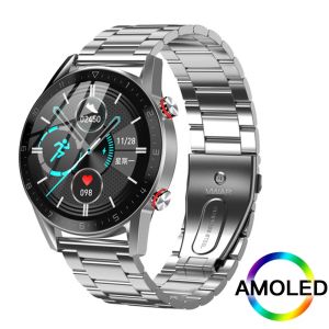 Zegarki AMOLED Display Smart Watch Men Bluetooth Call Smartwatch Full Touch 4G Memory TWS Music Fitness Tracker na iOS Android