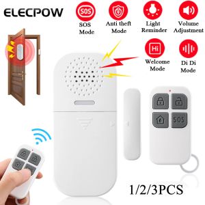 Kits Elecpow 130dB trådlöst dörrfönster Inträde Säkerhetsinbrottstjuv Sensor Alarm PIR Magnetic Smart Home Garage System Remote Control LED