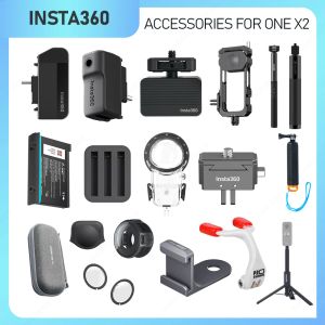 Monopods Insta360 One X2 Acessórios (bateria/cubo/tripé/bastão de selfie/time de bala/lente guardas/bolsa de transporte/caixa de mergulho/montagem na cauda do macaco)