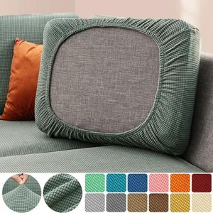 Stuhlabdeckungen Jacquard Sofa Sitzkissen Polar Fleece Feste Farbabdeckung Waschbares Stretch Slip Covers Spandex Kinder Haustiere Home