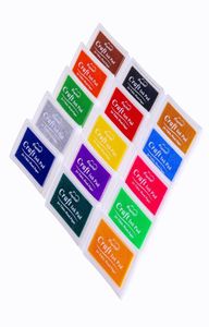 15 Colors Inkpad Handmade DIY Craft Oil Based Ink Pad Rubber Stamps Fabric Wood Paper Scrapbooking pad Finger Paint Wedding9804984