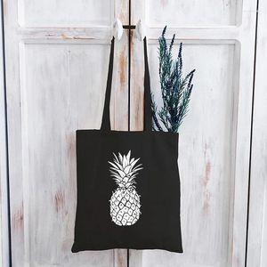 Сумки для покупок ананасы Canvas Bag Women Women Отдыхая тота