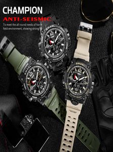 Smael Dual Time Sport Watch 5AtM01234567891011128342116