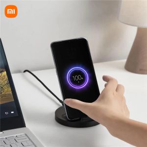 Şarj Cihazları Xiaomi Dikey Kablosuz Şarj Cihazı 20W/55W MAX Flash Şarjı Qi Uyumlu Çoklu Güvenli Stand Mi 9 (20W) Karışım 2s için Yatay