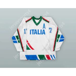 GDSIRカスタムゲイツオーランド17イタリア代表チームホワイトホッケージャージーニュートップED S-M-L-XL-XXL-3XL-4XL-5XL-6XL