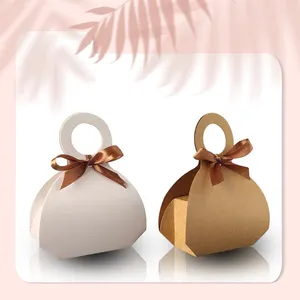 Present Wrap Kraft Paper Gift Boxes Diy Cake Candy Bag Wedding Chocolate Holiday