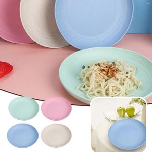 Plates Wheat Straw For Kitchen Lightweight Fiber Plate Microwave &Dishwasher Fruit Platter Dinner Dishes Drop