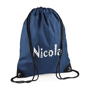 개인화 된 펌프/수영 가방 이름 커스텀 어린이 어린이 방수 방수 가방 스포츠 가방 파티 선물 240320