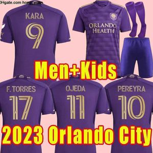 Orlando Men Kids City SC Soccer Jerseys Tops JANSSON Pato Kara Pereyra F.torres PEREA Adult Men Football Shirts Mls 23 24 Home Away Fans Player